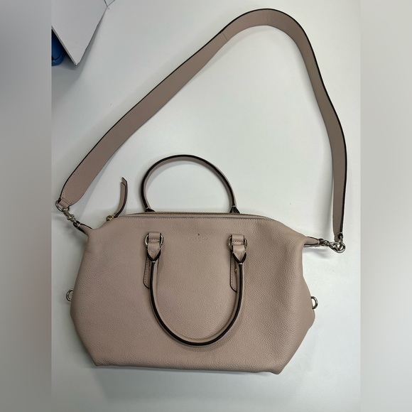 Kate Spade New York Larchmont Avenue Studded Mini Layla Satchel in Warm Beige - Picture 3 of 15
